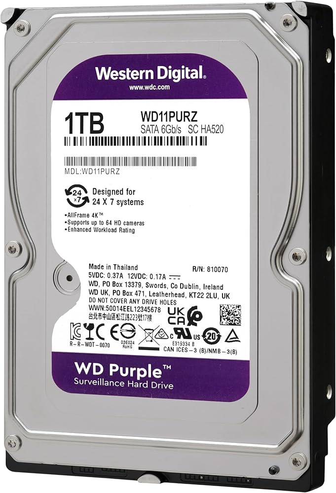 WD 1TB HDD PURPLE (ref)